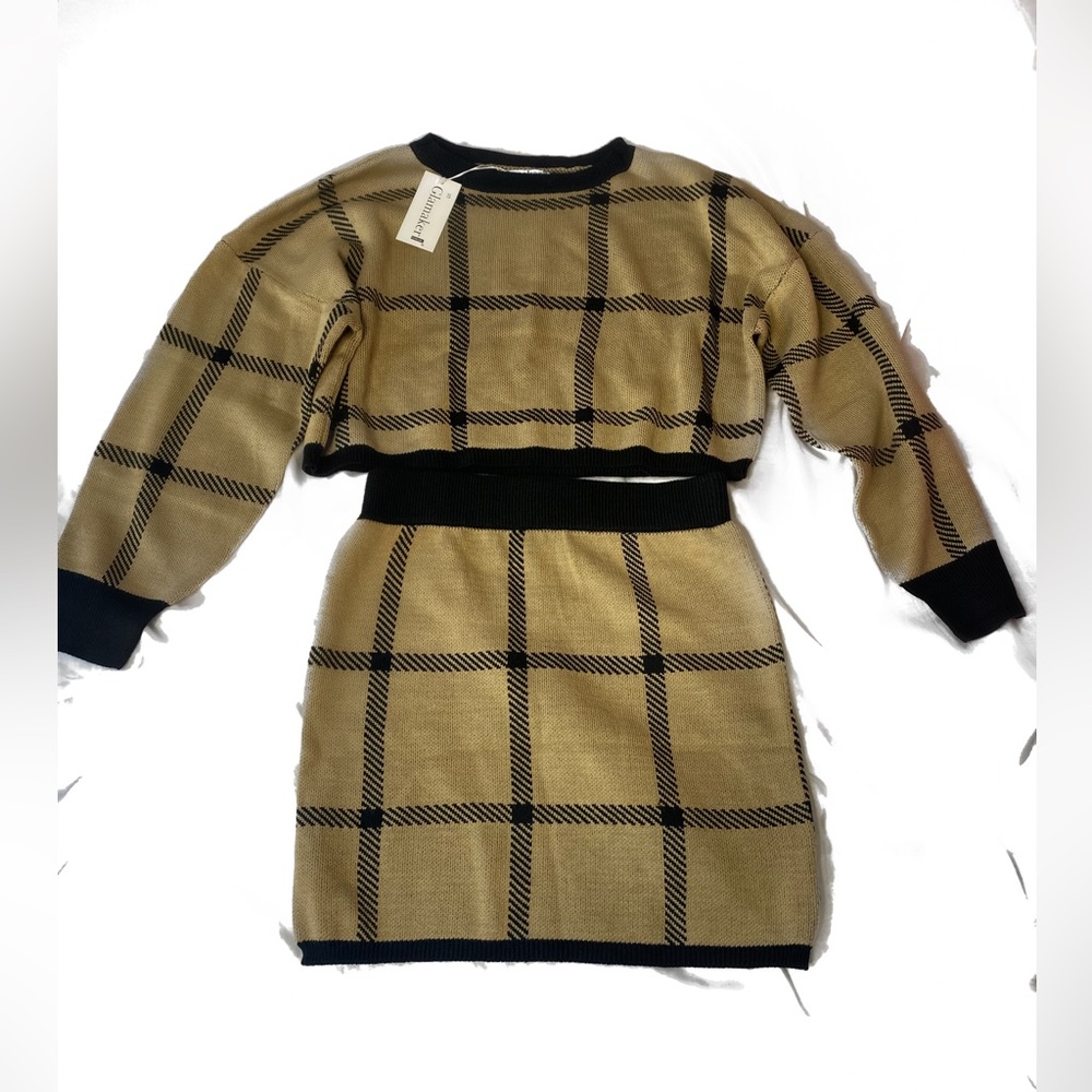2 piece sweater skirt set